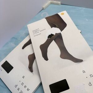 A New Day Olive Green Opaque Tights